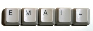 email spelled out in computer keys